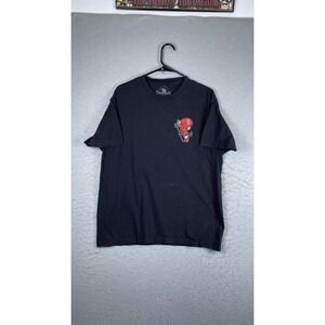 Indestructible Shirt Mens Large Black Devil Back Graphic Tee T-Shirt Tagless